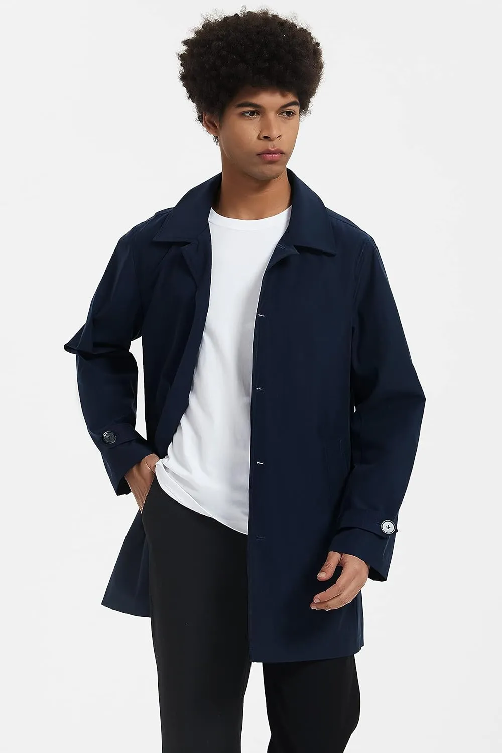 Orolay Men's Trench Coat Outwear with Classic Lapel Welt Pockets Casual Jacket