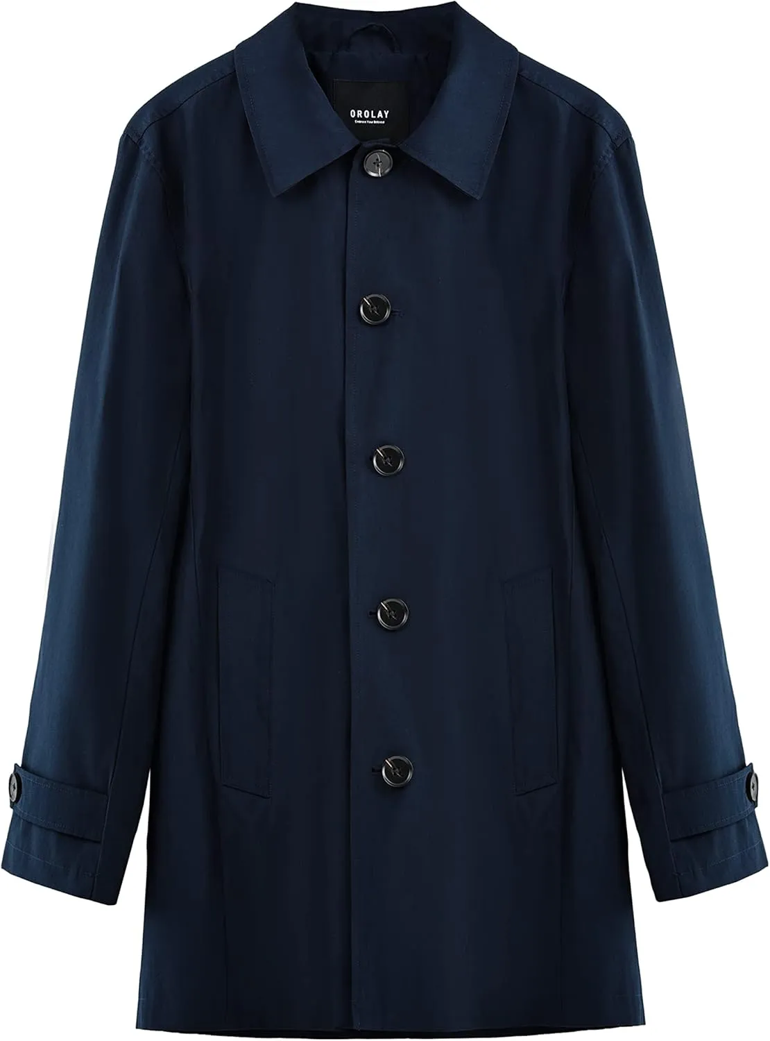 Orolay Men's Trench Coat Outwear with Classic Lapel Welt Pockets Casual Jacket