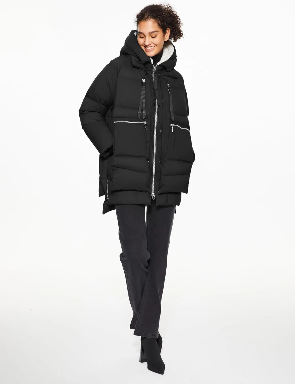 Orolay Women's Winter Puffer Jacket - Fleece Lined Hooded Down Coat Casual Overcoat with Pockets