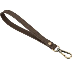 PATIKIL 8 Inch Wristlet Strap, PU Leather Wristlet Keychain Wrist Strap Replacement with Bronze Metal Key Ring Lock for Wallet Purse Key, Coffee