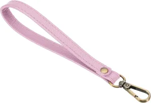 PATIKIL 8 Inch Wristlet Strap, PU Leather Wristlet Keychain Wrist Strap Replacement with Bronze Metal Key Ring Lock for Wallet Purse Key, Pink