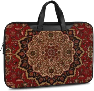 Pink Witch Gothic Pattern Portable Leather Laptop Bag