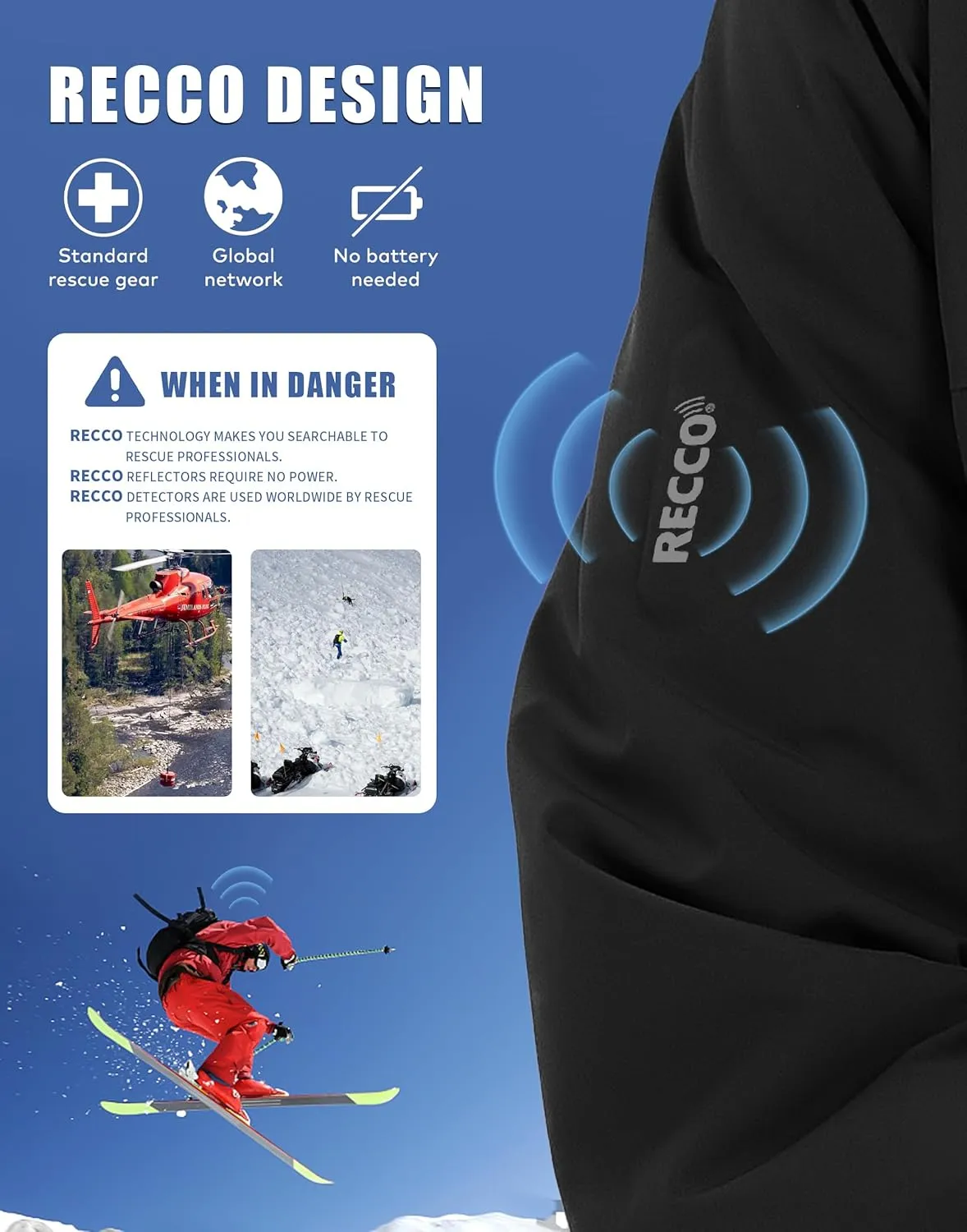 Pioneer Camp Men's Ski Jacket Waterproof Insulated Snowboard Gear Cold Weather Winter Warm Mountain Snow Coat