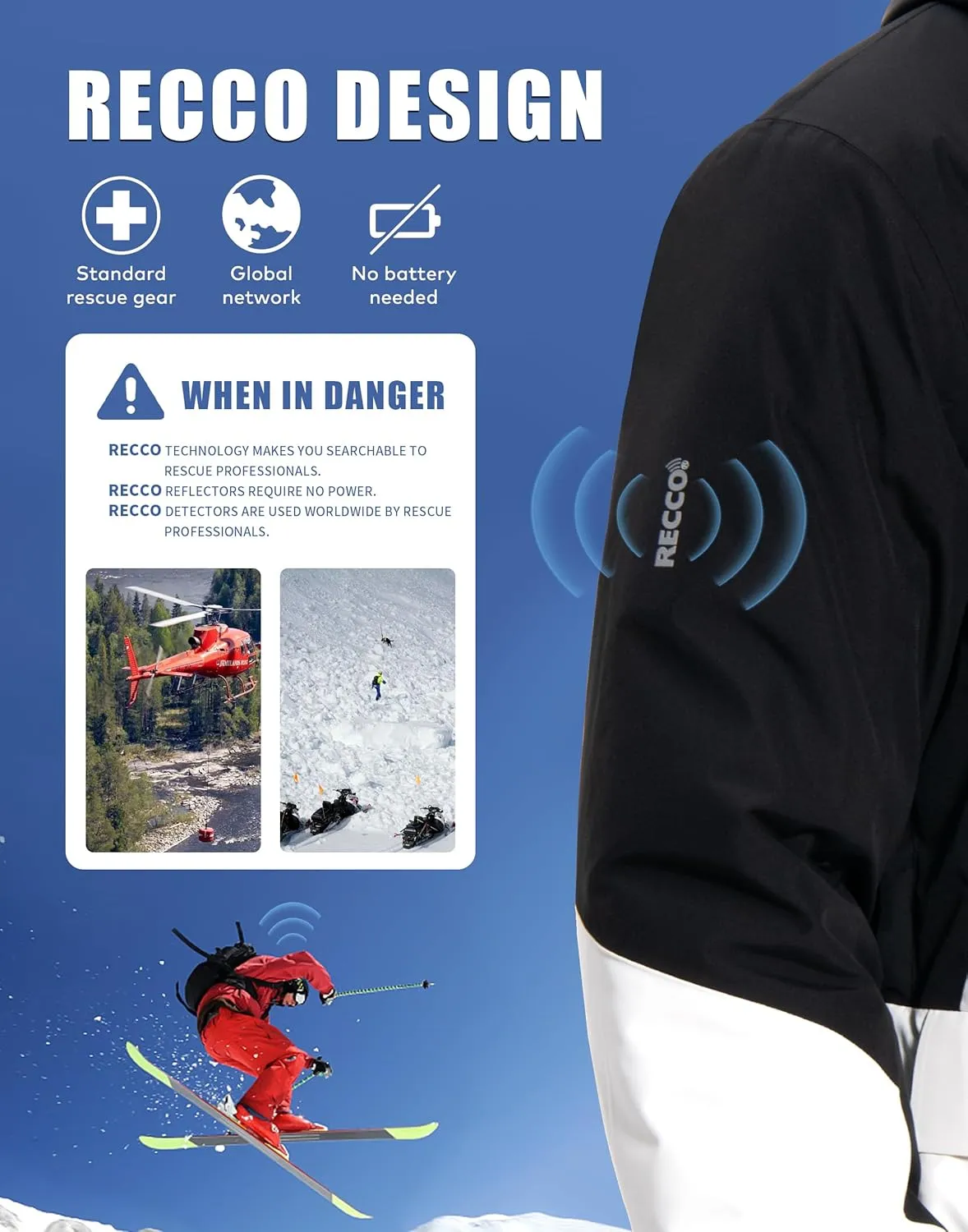 Pioneer Camp Men's Ski Jacket Waterproof Insulated Snowboard Gear Cold Weather Winter Warm Mountain Snow Coat