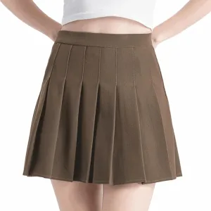 Pleated Skirt for Women Summer Skirts with Pockets a Line Elastic High Waisted Mini Skorts
