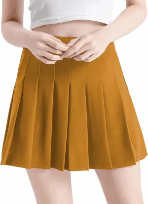 Pleated Skirt for Women Summer Skirts with Pockets a Line Elastic High Waisted Mini Skorts