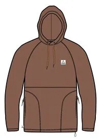 Point Recycled Grid Polar Fleece Hoodie - Baked Clay