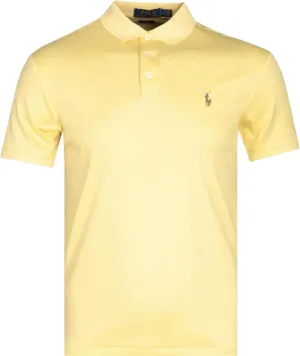 POLO RALPH LAUREN Men's Big and Tall Short Sleeve Pima Soft-Touch Polo Shirt (LT, FallyellowSigPony)