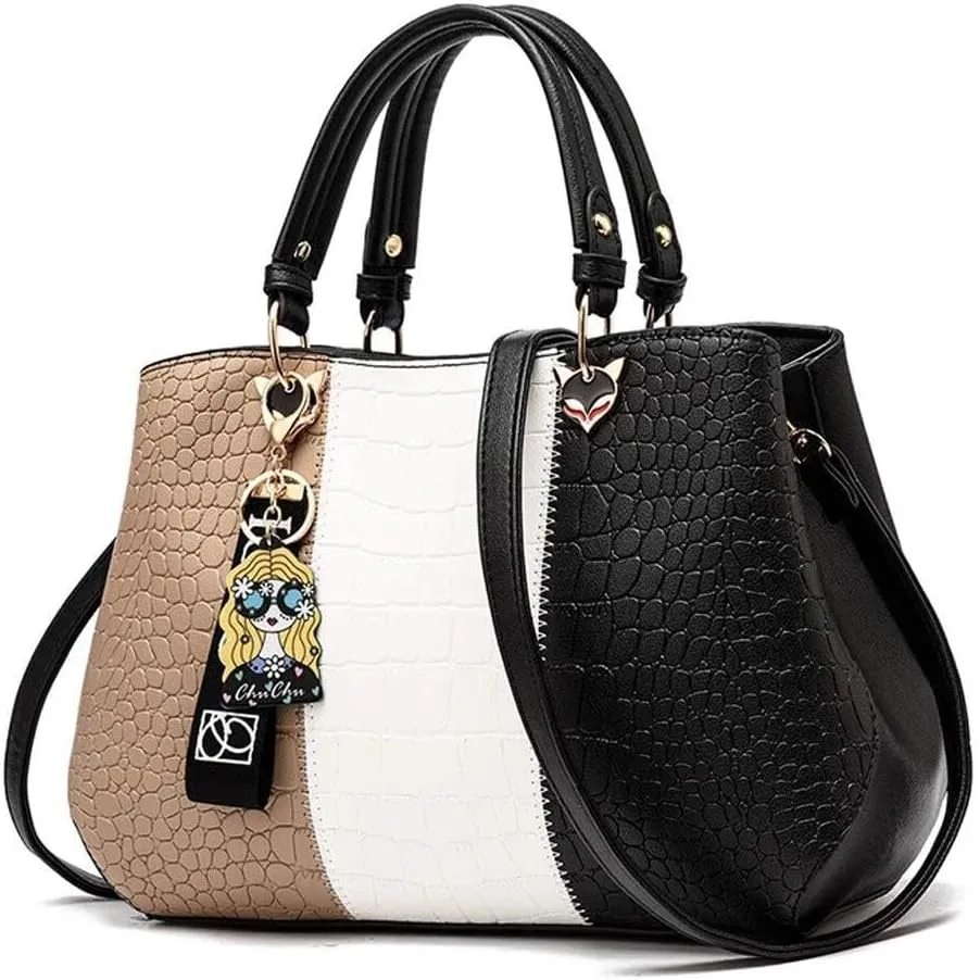 PU Leather Tote Bags for Women Fashionable Handbags Ladies' Purses Crafted From Designed Satchel Shoulder