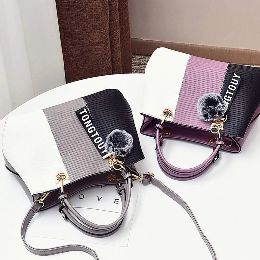 PU Leather Tote Bags for Women Fashionable Handbags Ladies' Purses Crafted From Designed Satchel Shoulder