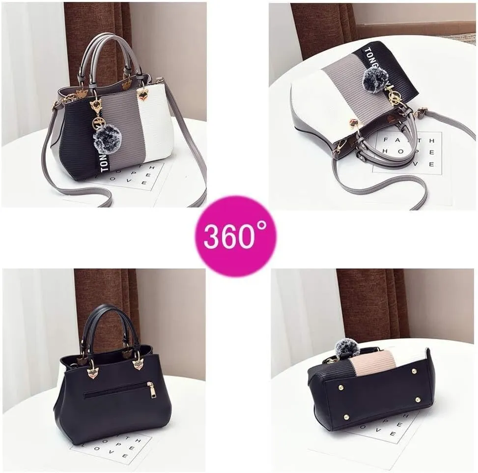 PU Leather Tote Bags for Women Fashionable Handbags Ladies' Purses Crafted From Designed Satchel Shoulder
