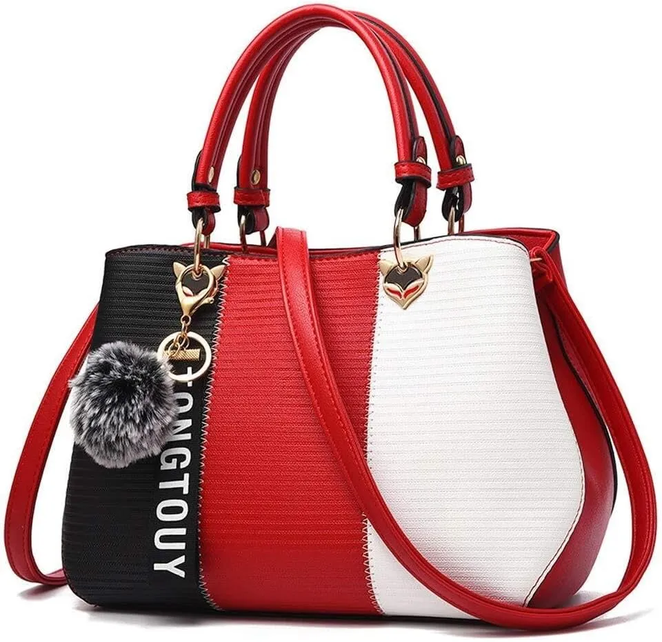 PU Leather Tote Bags for Women Fashionable Handbags Ladies' Purses Crafted From Designed Satchel Shoulder