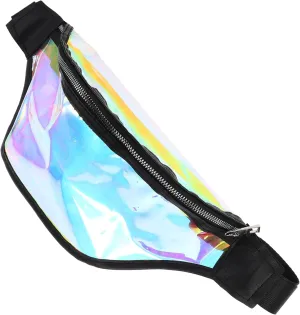 Pvc Material Fanny Pack for Women Waterproof Waist Bag Phone Compartment Fashionable Running Belt Bag
