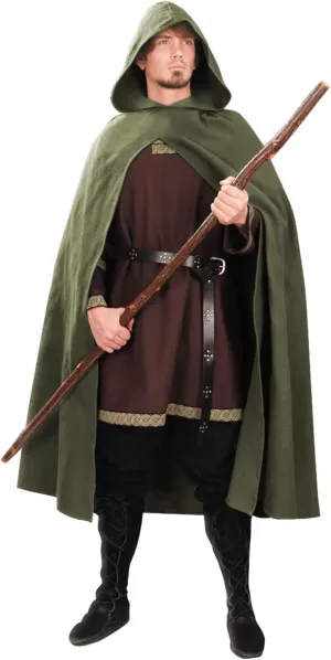 Renaissance Cloak with Hood Medieval Costume Men and Women Cape Halloween