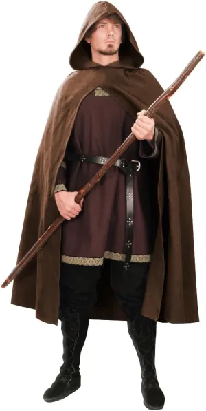 Renaissance Cloak with Hood Medieval Costume Men and Women Cape Halloween