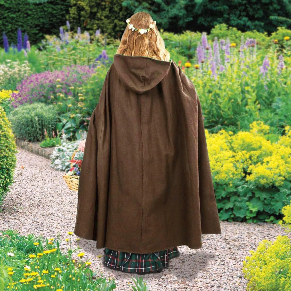 Renaissance Cloak with Hood Medieval Costume Men and Women Cape Halloween