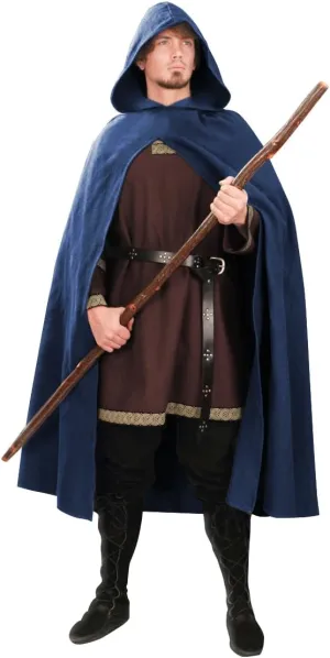 Renaissance Cloak with Hood Medieval Costume Men and Women Cape Halloween