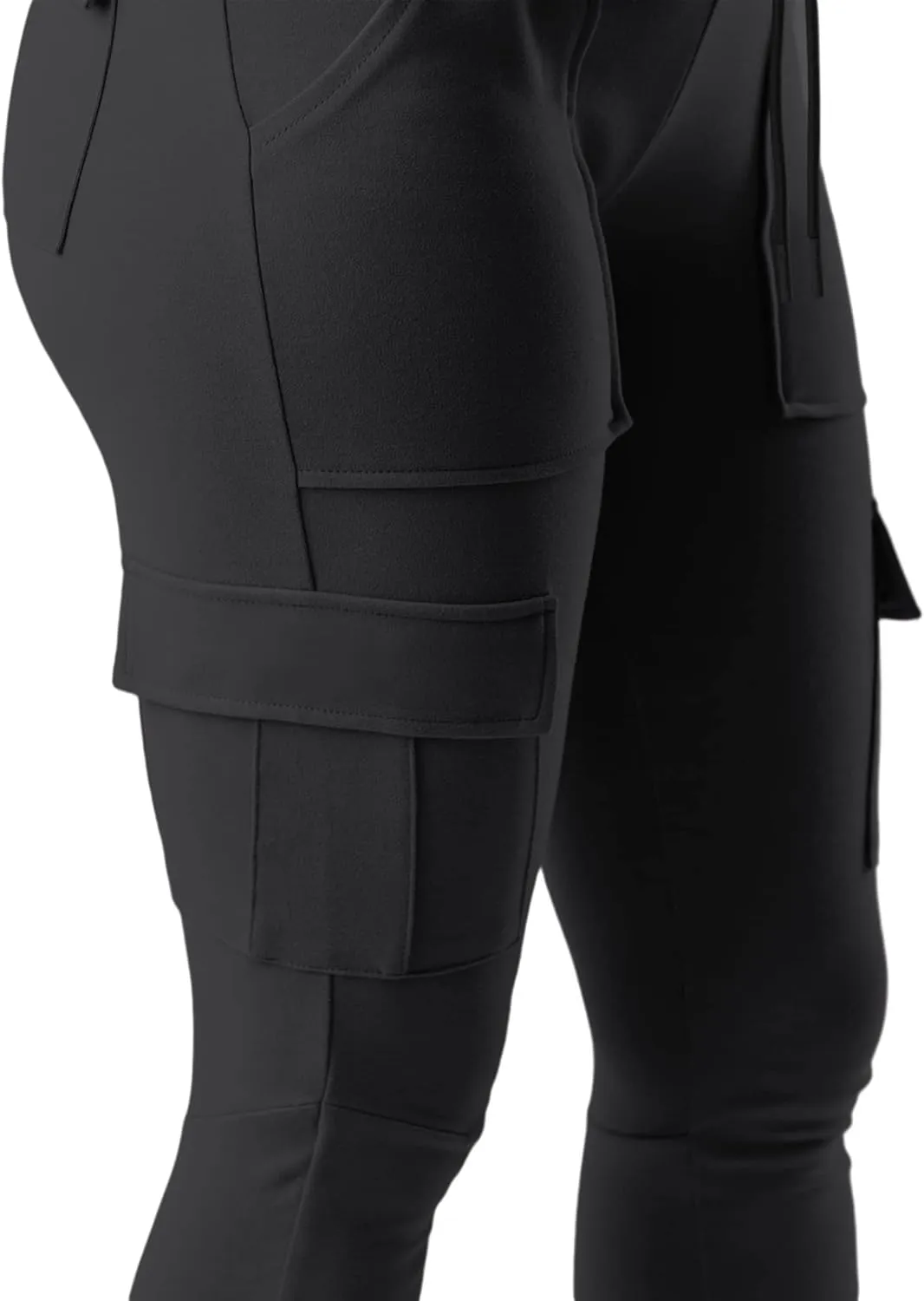 RESHE Womens Yoga Sweatpants with Pockets Stretch Tapered Joggers Pants Drawstring Running Lounge Hiking