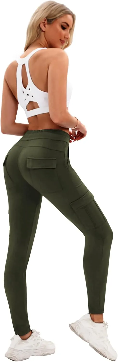 RESHE Womens Yoga Sweatpants with Pockets Stretch Tapered Joggers Pants Drawstring Running Lounge Hiking