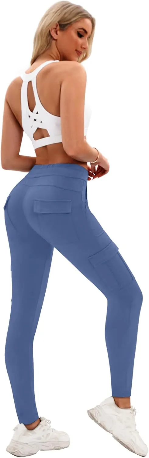 RESHE Womens Yoga Sweatpants with Pockets Stretch Tapered Joggers Pants Drawstring Running Lounge Hiking