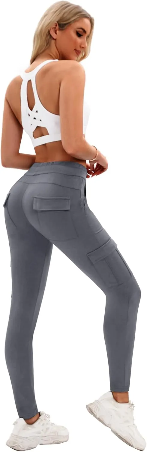 RESHE Womens Yoga Sweatpants with Pockets Stretch Tapered Joggers Pants Drawstring Running Lounge Hiking