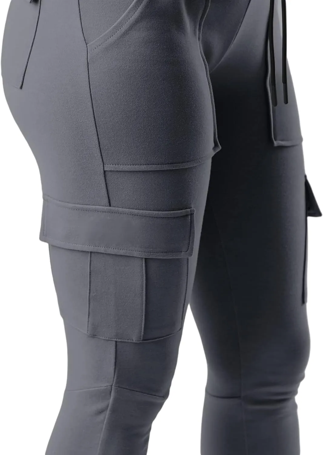 RESHE Womens Yoga Sweatpants with Pockets Stretch Tapered Joggers Pants Drawstring Running Lounge Hiking