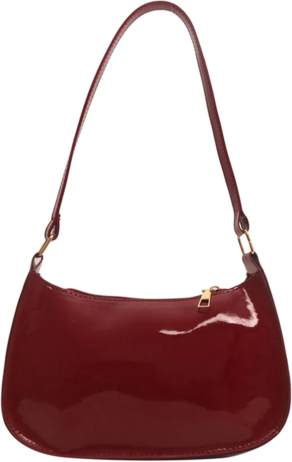 Retro PU Leather Shoulder Bag for Women Elegant Underarm Bag Satchel Purse Fashionable Evening Handbag Armpit Bag