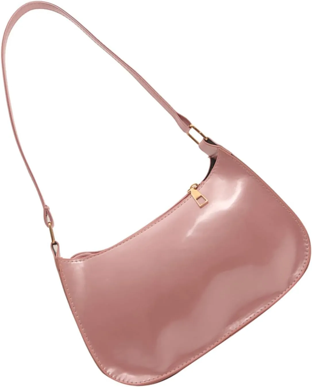Retro PU Leather Shoulder Bag for Women Elegant Underarm Bag Satchel Purse Fashionable Evening Handbag Armpit Bag