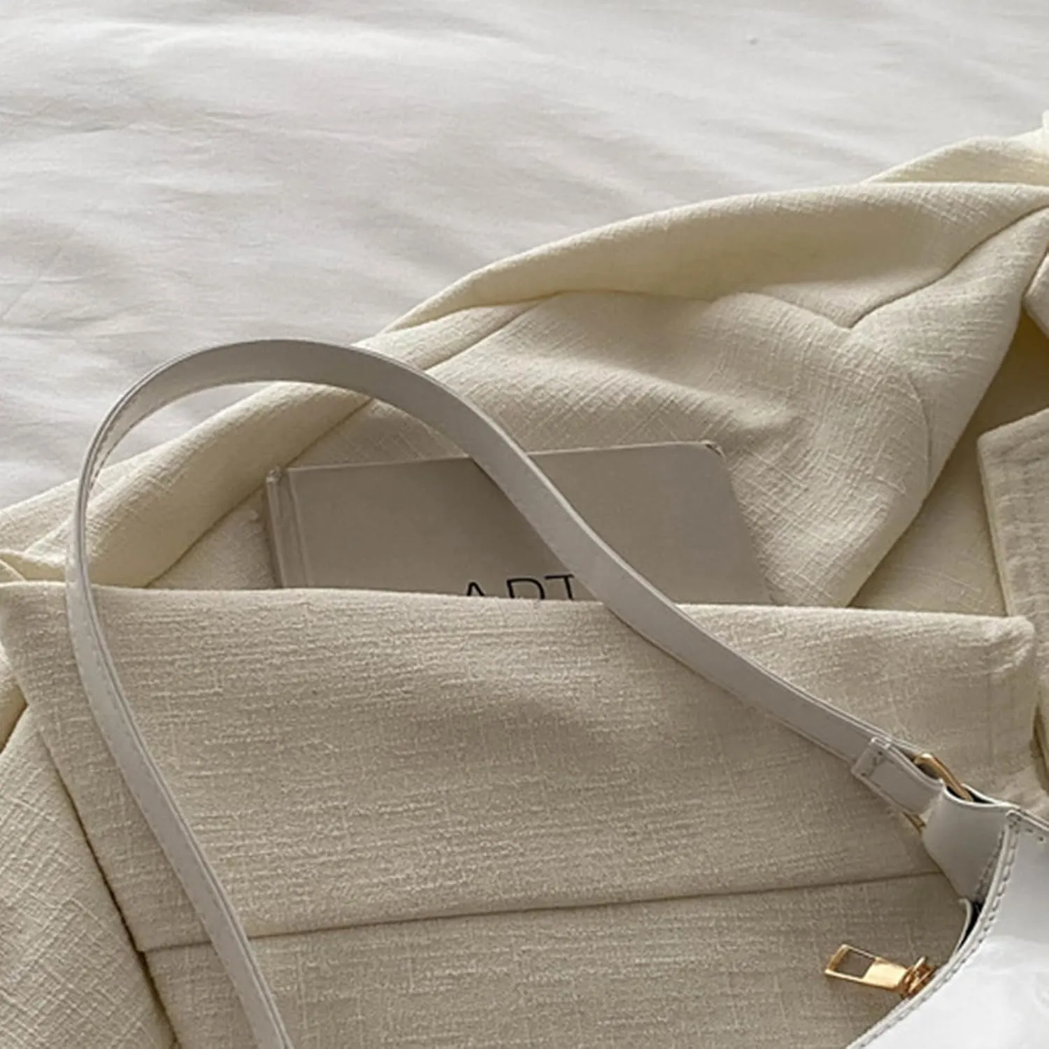 Retro PU Leather Shoulder Bag for Women Elegant Underarm Bag Satchel Purse Fashionable Evening Handbag Armpit Bag