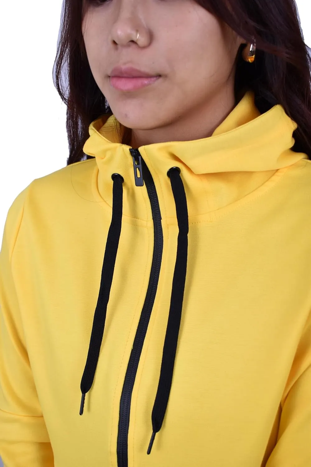 Riflessi Women's Athletic Sports Casual 2 Piece Solid Color Tracksuit Hoodie Jogger Pants Sweatsuit Set
