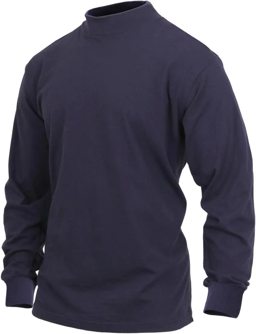 Rothco Mock Turtleneck Long Sleeve Mock Turtleneck Basic Solid Pullover Undershirt