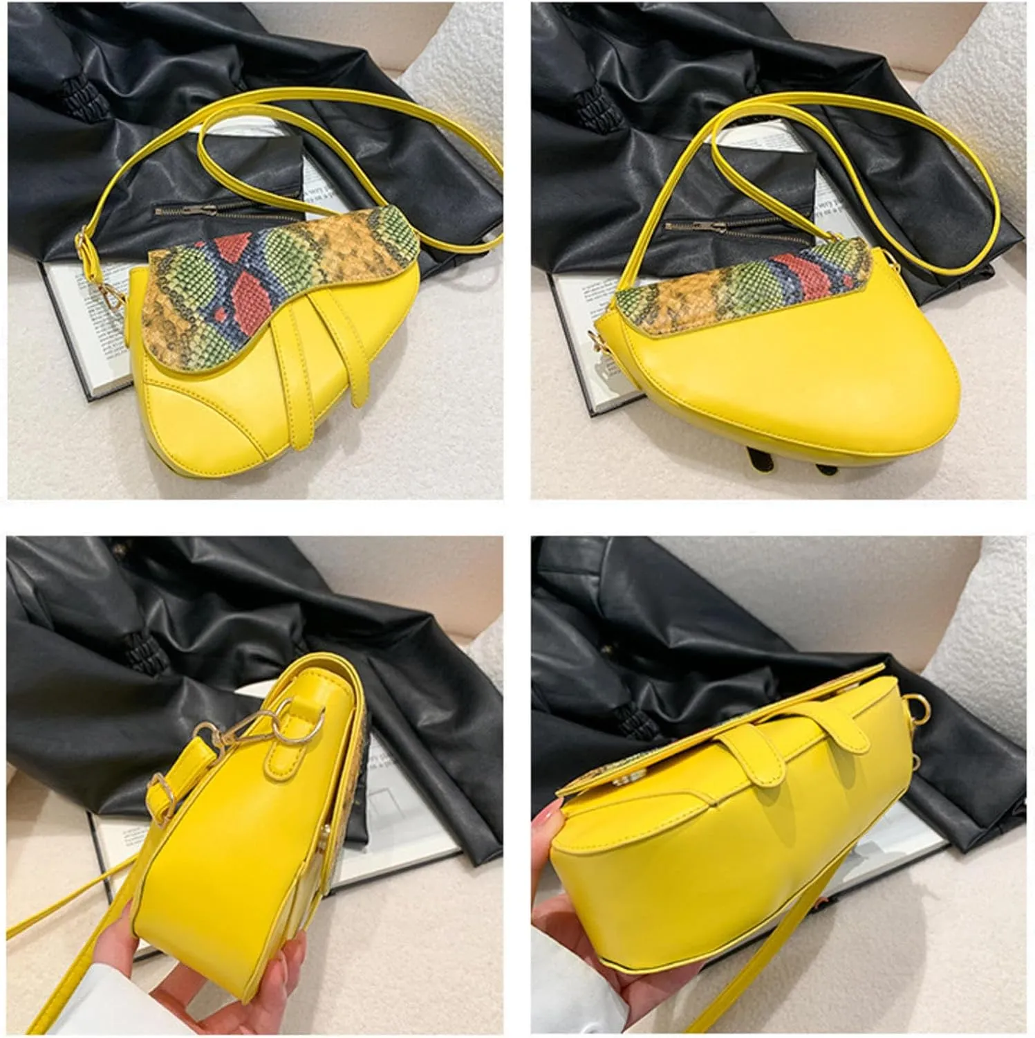 Saddle Bag For Women, Simple And Fashionable Women's Shoulder Bag, Female Crossbody Handbag, Pu Personalized Handbag
