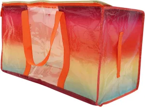 SAFIGLE Large Storage Bag Waterproof Blanket Organizers Storage Extra Large Utility Tote Bag See-through Window for Household