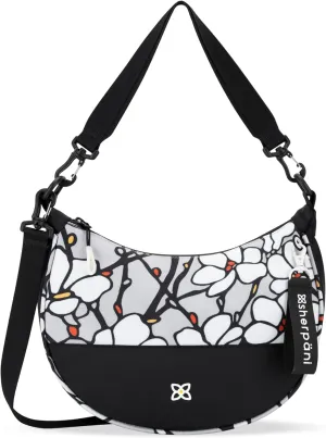 Sherpani Mina, Medium Nylon Crescent Bag, Lightweight Half Moon Crossbody, Fashionable Shoulder Bag, Travel Handbag for Women