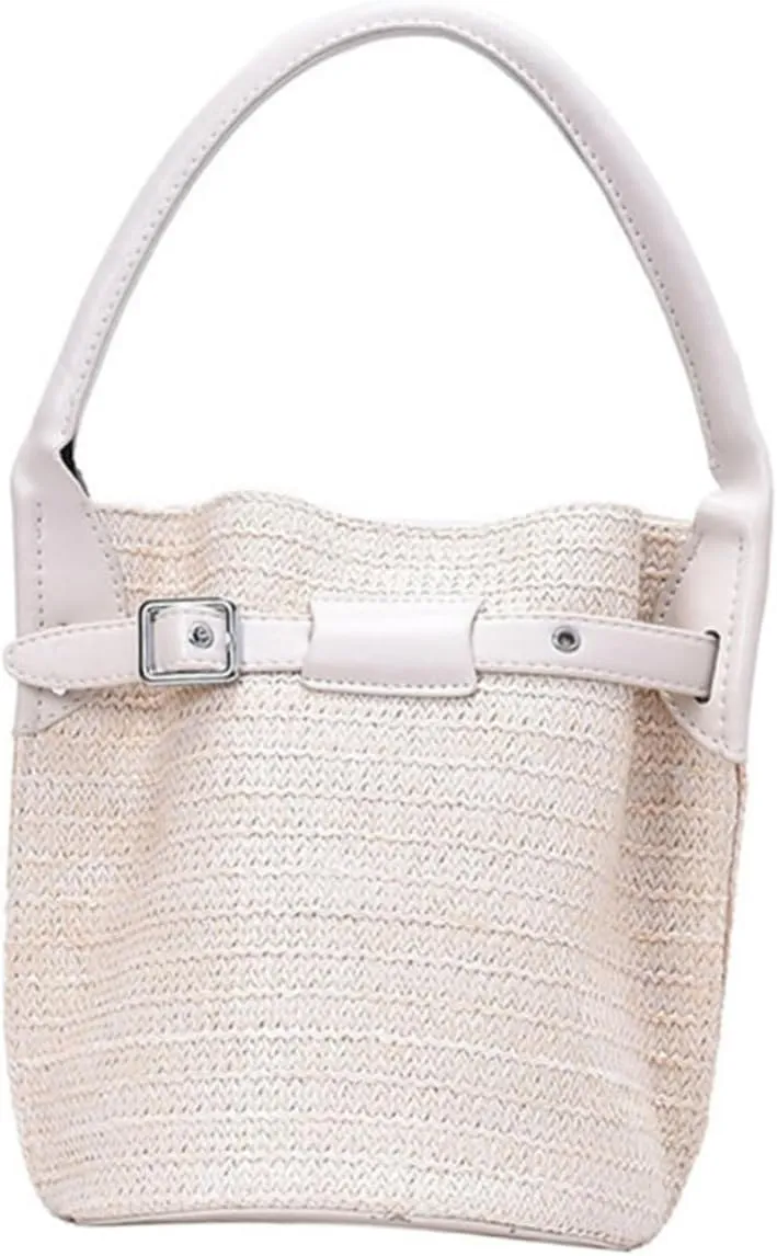Shoulder Bag Woven Bucket Bag for Women Fashionable Shopping Bag for Mother Girlfriend and Friends
