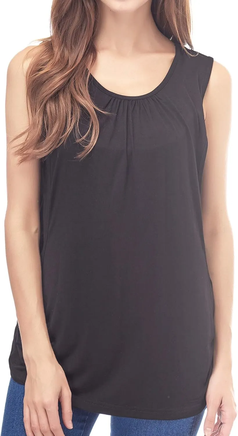 Smallshow Women's Maternity Nursing Tank Tops Breastfeeding Clothes 3-Pack