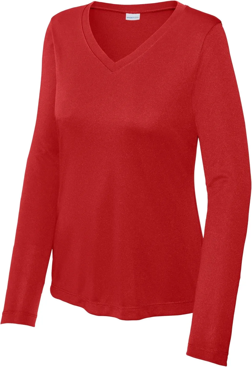 Sport-Tek Ladies Long Sleeve PosiCharge Competitor V-Neck Tee. LST353LS - Black