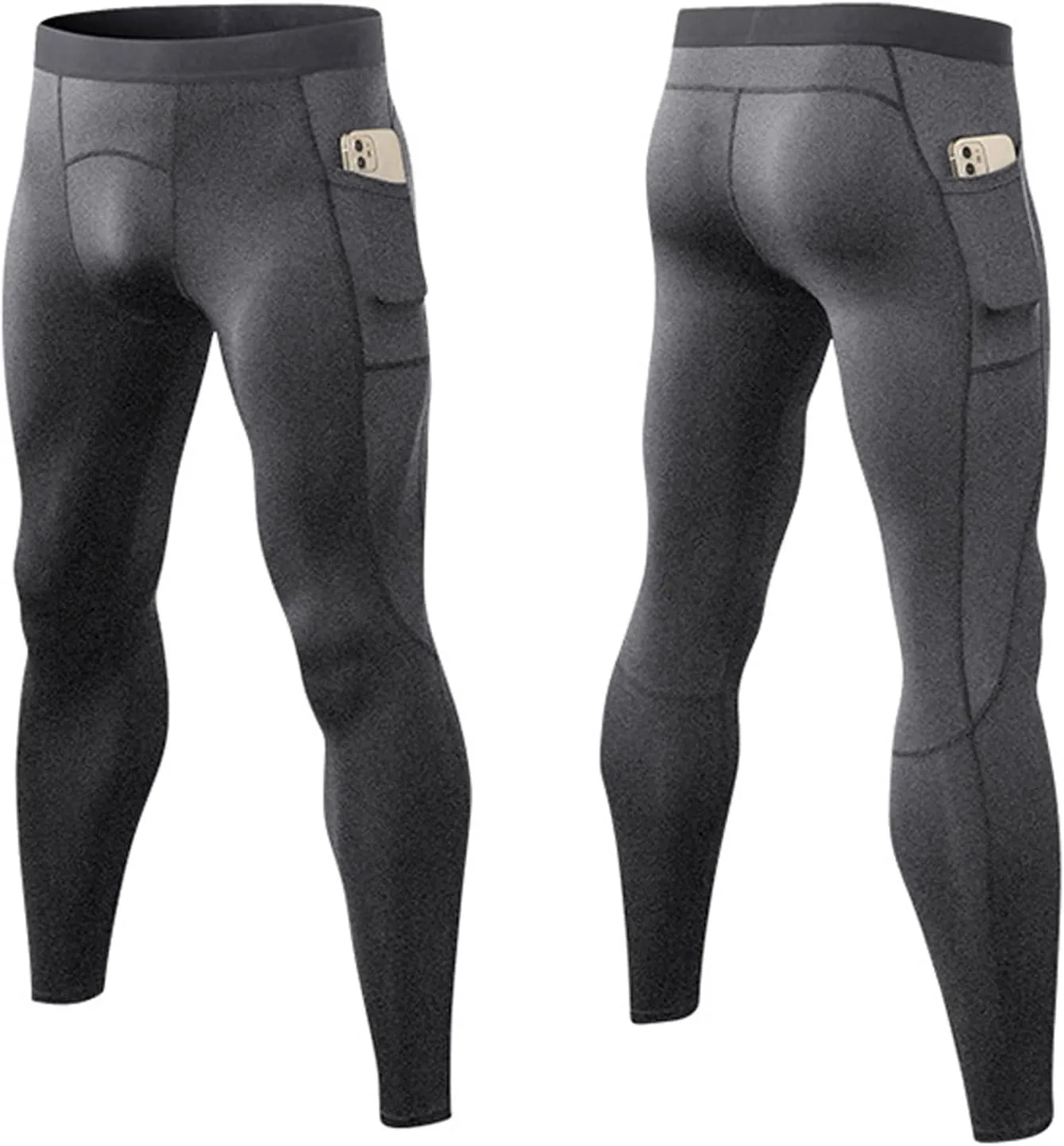 SPVISE Men's Compression Pants Workout Leggings Running Tights Cool Dry Athletic Baselayer Pants for Basketball Yoga Cycling