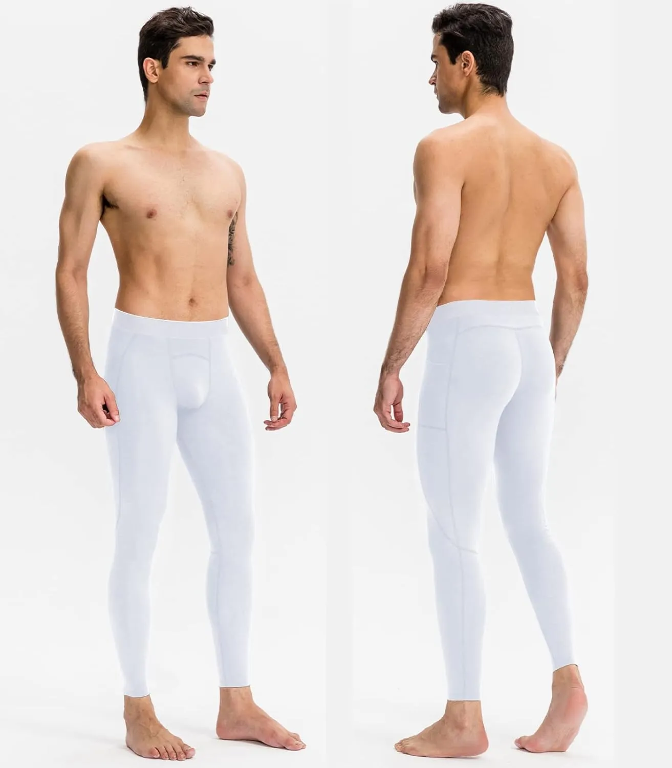 SPVISE Men's Compression Pants Workout Leggings Running Tights Cool Dry Athletic Baselayer Pants for Basketball Yoga Cycling