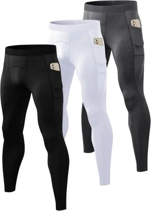SPVISE Men's Compression Pants Workout Leggings Running Tights Cool Dry Athletic Baselayer Pants for Basketball Yoga Cycling