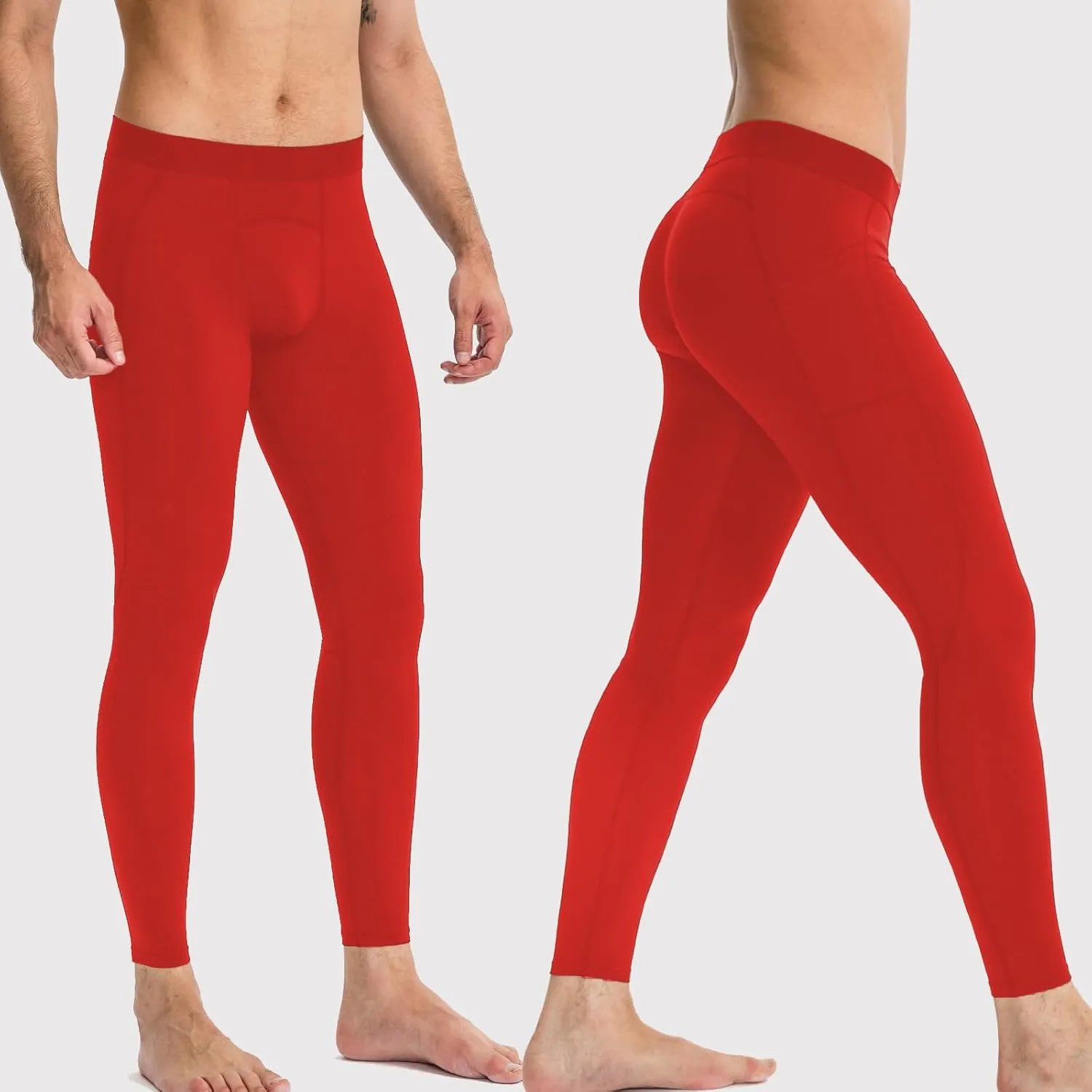 SPVISE Men's Compression Pants Workout Leggings Running Tights Cool Dry Athletic Baselayer Pants for Basketball Yoga Cycling