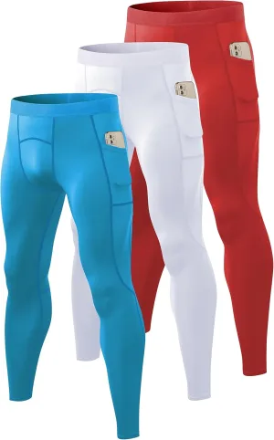 SPVISE Men's Compression Pants Workout Leggings Running Tights Cool Dry Athletic Baselayer Pants for Basketball Yoga Cycling