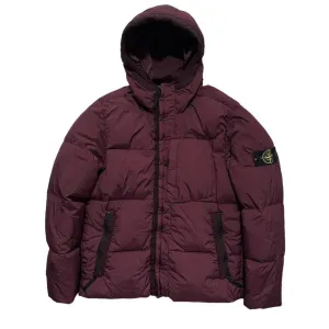 Stone Island Maroon Garment Dyed Down Jacket