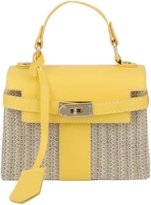 Straw woven women's wallet vacation handbag, beach crossbody bag, fashionable summer woven single shoulder beach bag