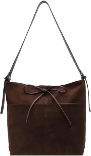Suede Hobo Bag for Women Crossbody Handbag Purse Fashionable Vegan Leather PU Office College Tote Bag 2024