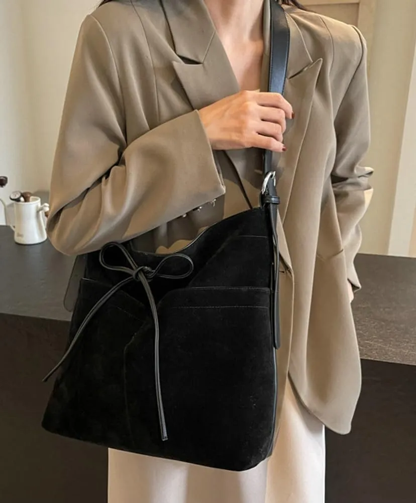Suede Hobo Bag for Women Crossbody Handbag Purse Fashionable Vegan Leather PU Office College Tote Bag 2024