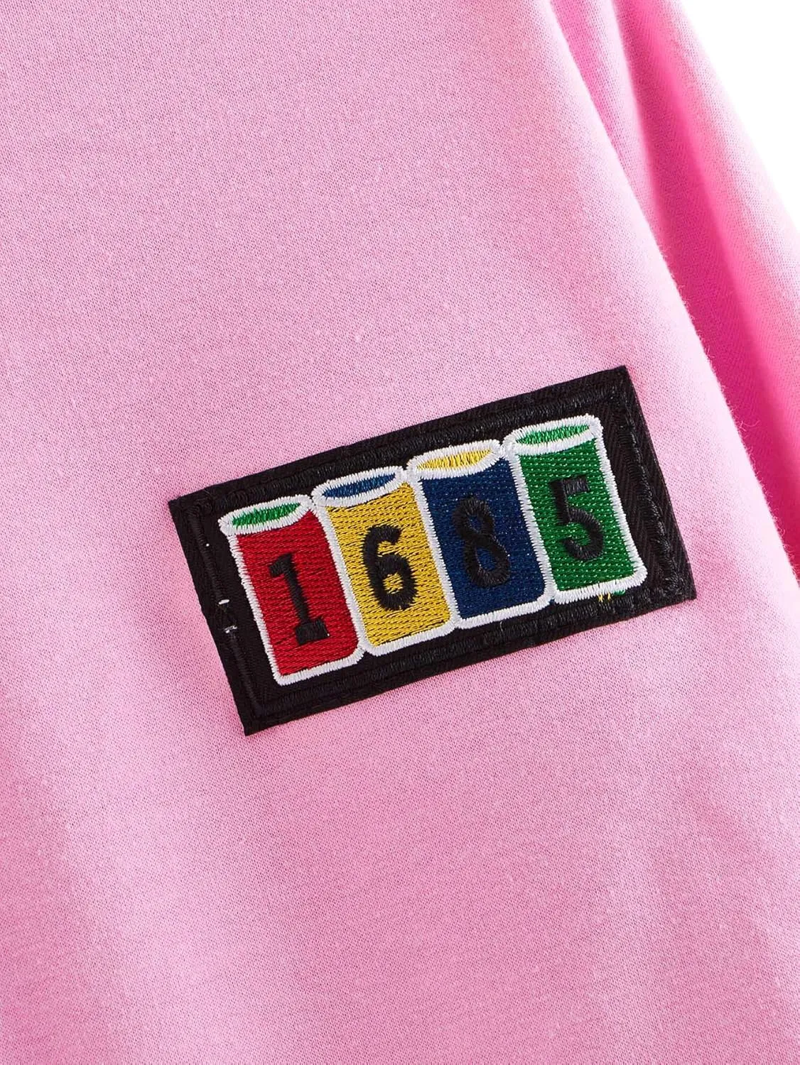 SweatyRocks Women's Letter Print Color Block Crop Sweatshirt Long Sleeve Pullover Tops