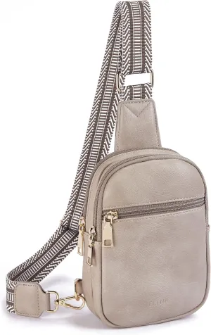 Telena Small Sling Bag for Women Vegan Leather Fashionable Fanny Pack Crossbody Bags for Women for Travel