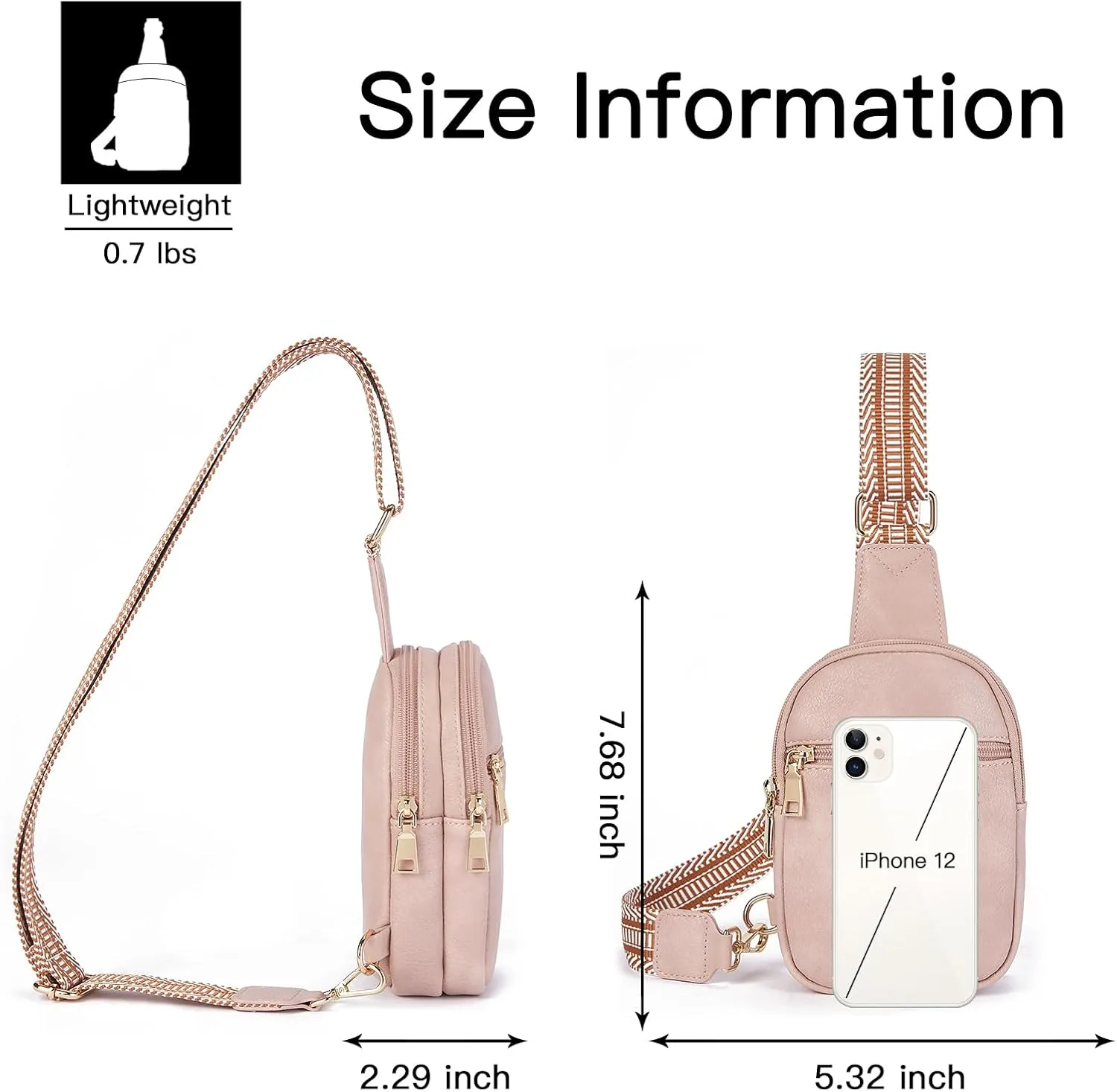 Telena Small Sling Bag for Women Vegan Leather Fashionable Fanny Pack Crossbody Bags for Women for Travel
