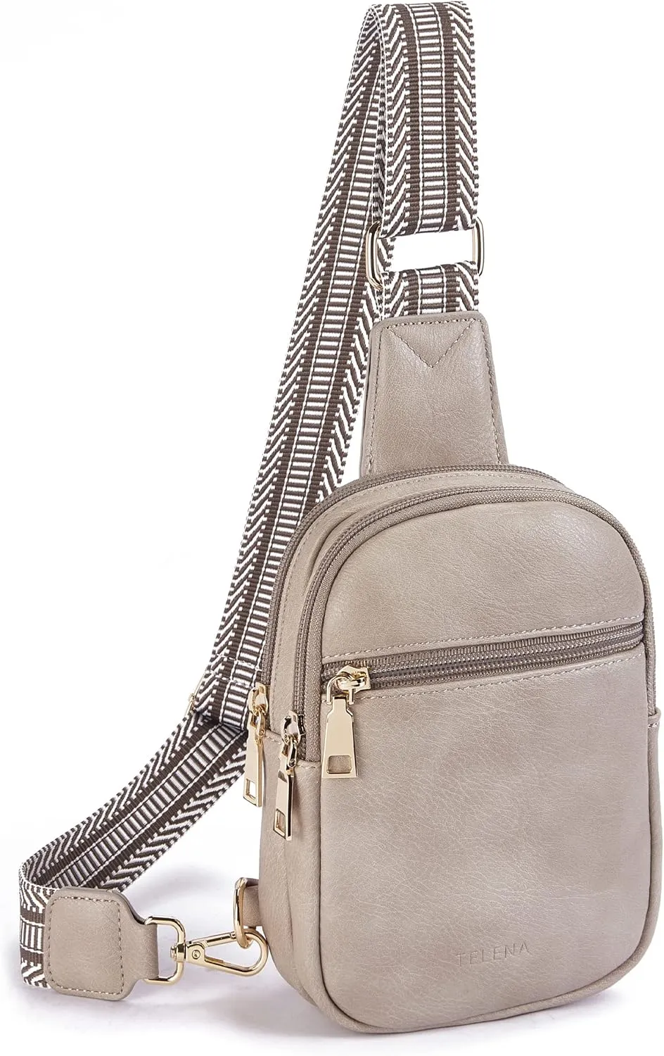 Telena Small Sling Bag for Women Vegan Leather Fashionable Fanny Pack Crossbody Bags for Women for Travel